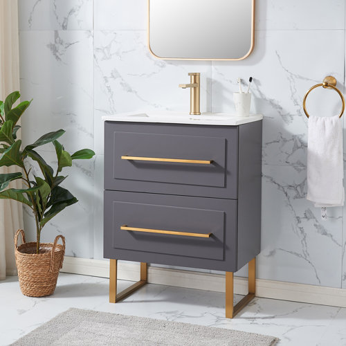 Gray Bathroom Vanities You'll Love | Wayfair